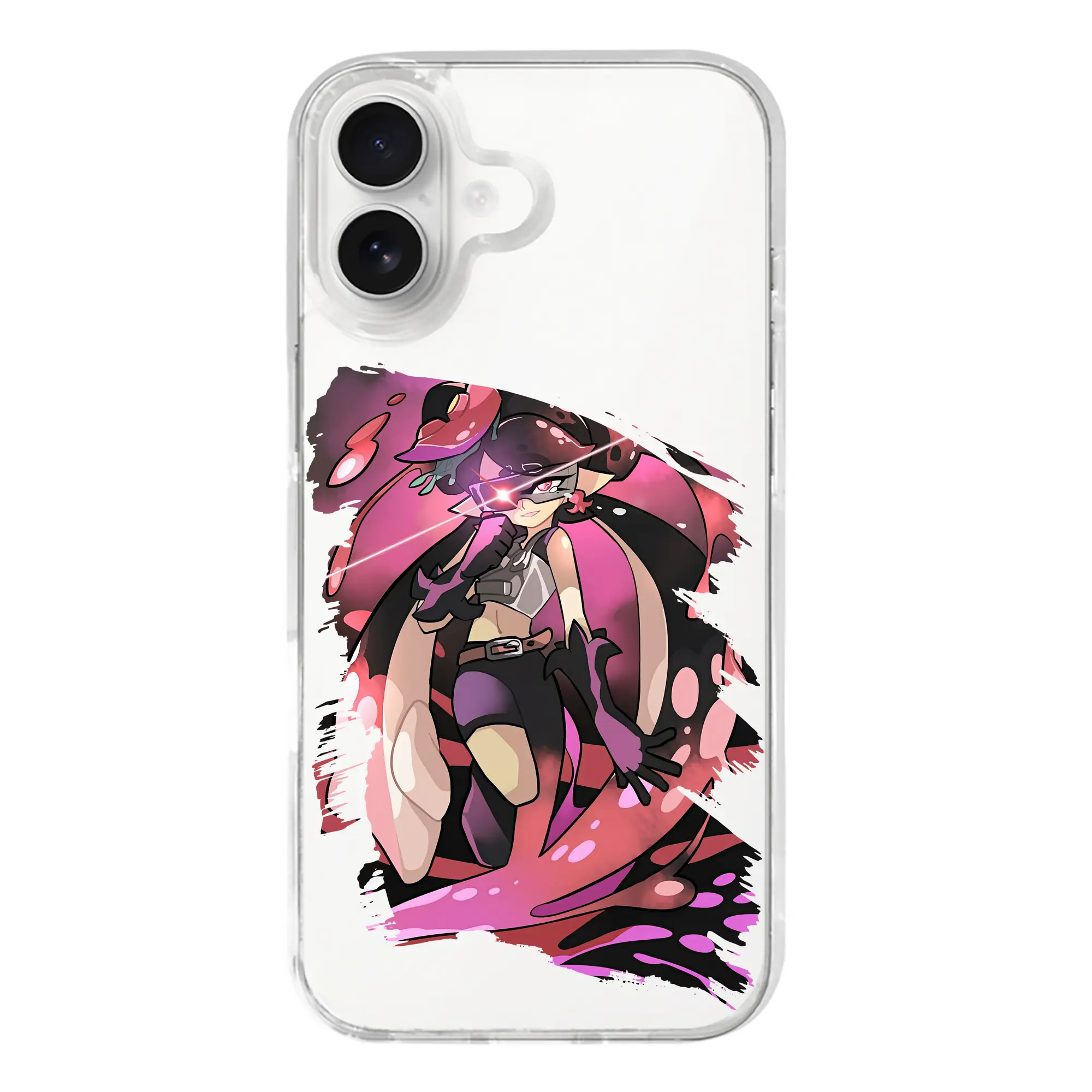 スプラトゥーン グッズ,シオカラーズ アオリ - iPhone 17シリーズ 透明スマホケース – 薄型・耐衝撃・精密フィット保護カバー